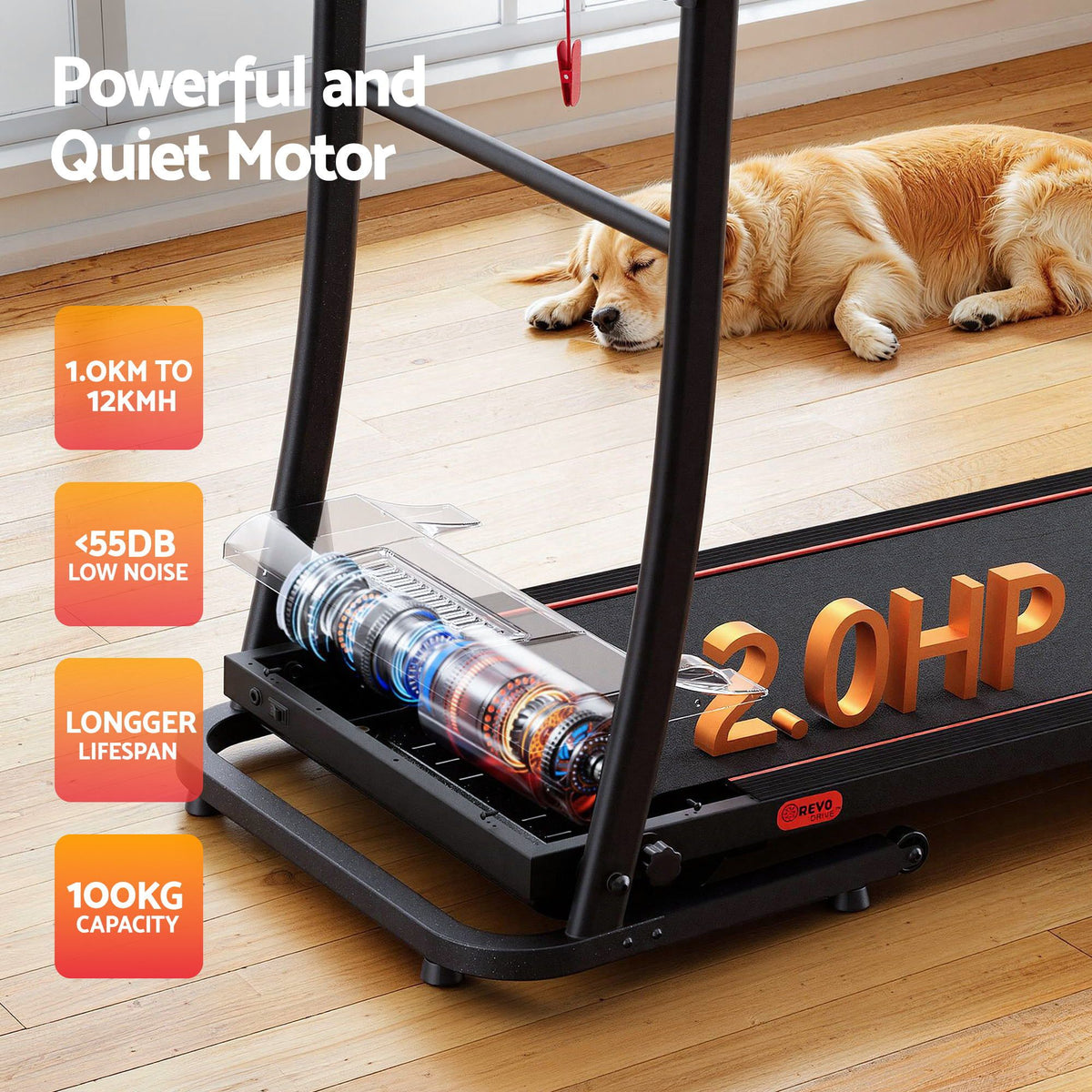 Everfit Electric Treadmill Home Gym with 3-Level Incline