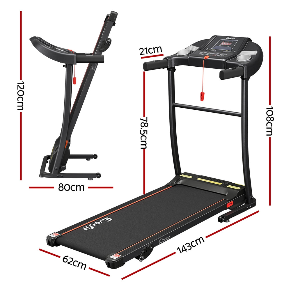 Everfit 400mm Treadmill Electric Home Gym Fitness Black