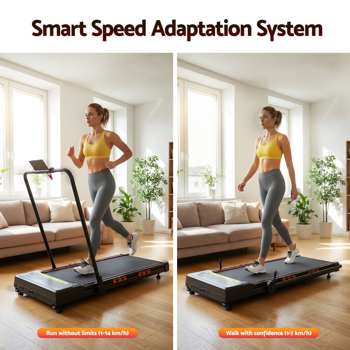 Everfit 3 in 1 Electric Walking Pad Treadmill with Auto Incline Black