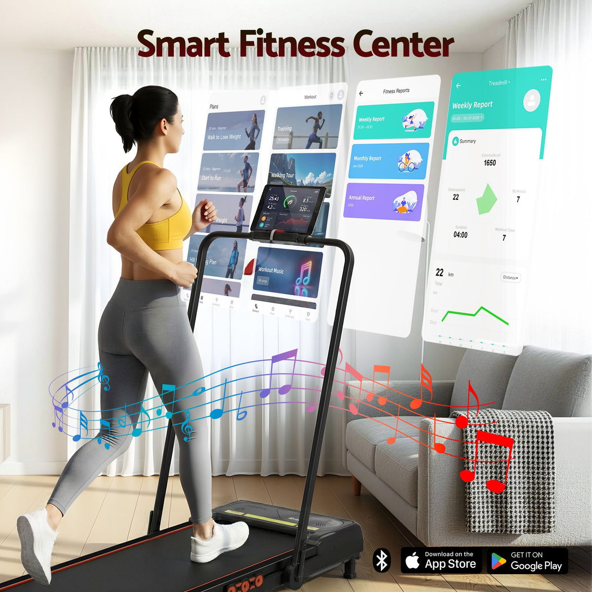 Everfit 3 in 1 Electric Walking Pad Treadmill with Auto Incline Black