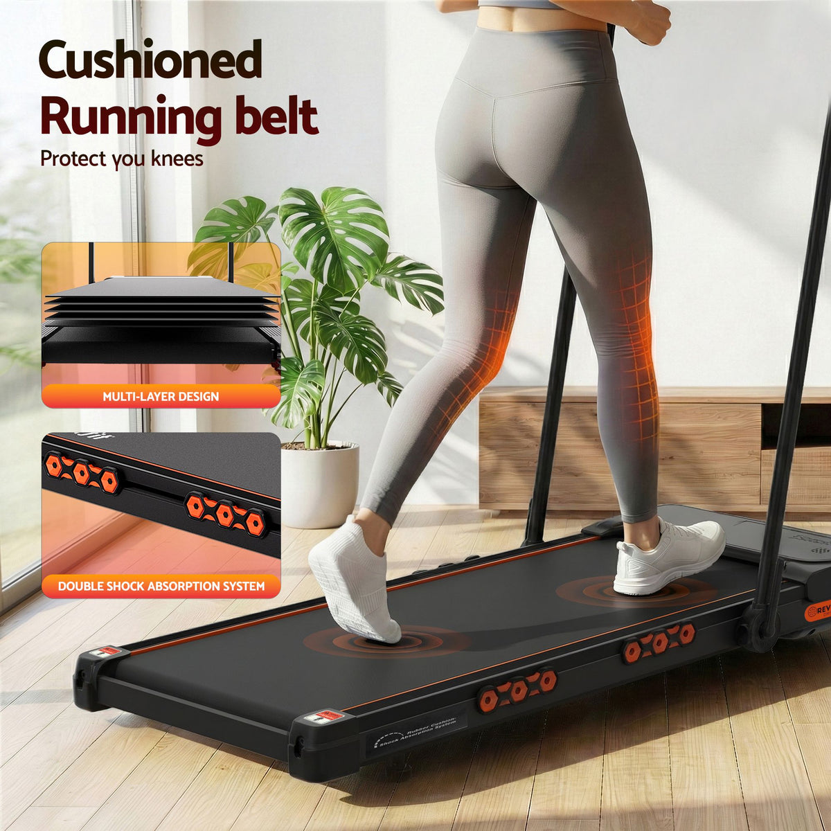 Everfit 3 in 1 Electric Walking Pad Treadmill with Auto Incline Black