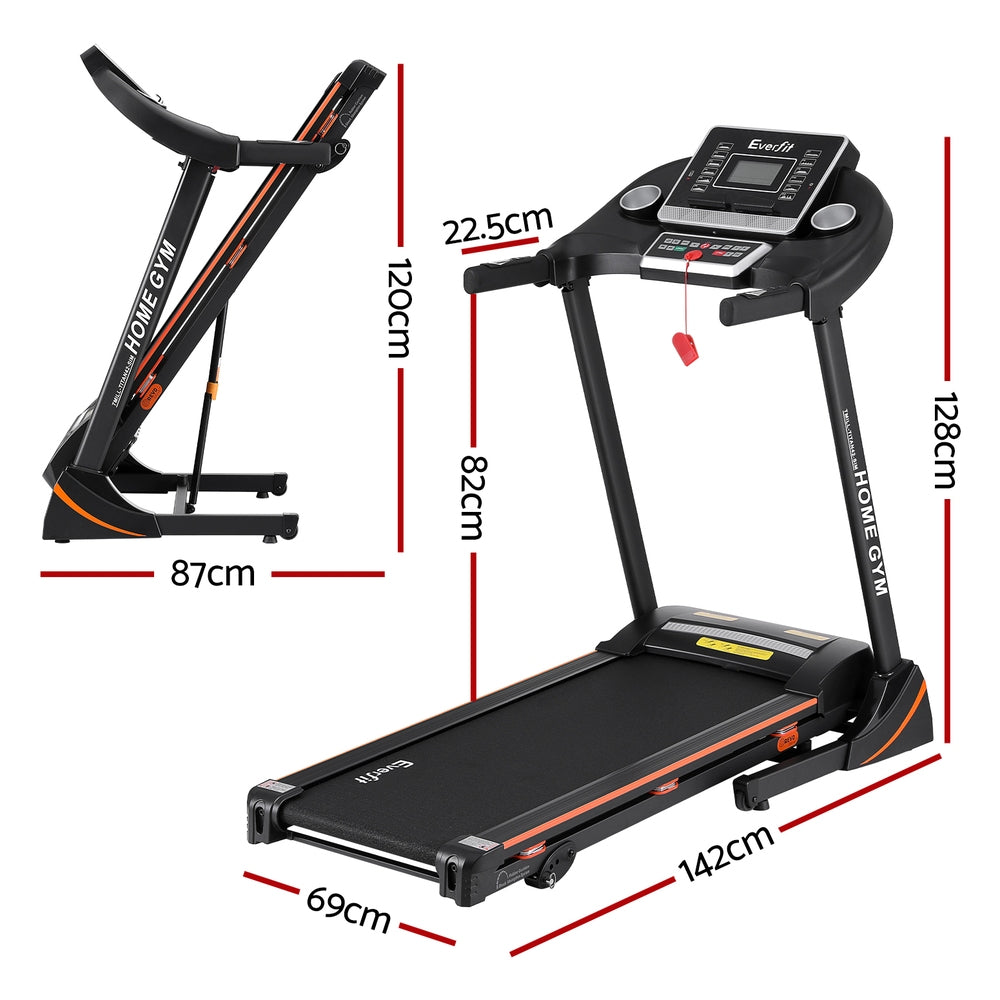 Everfit 420mm Electric Treadmill Home Gym Black