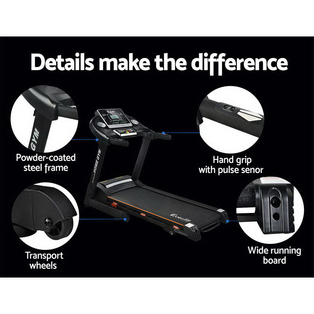 Everfit 420mm Electric Treadmill Home Gym Black