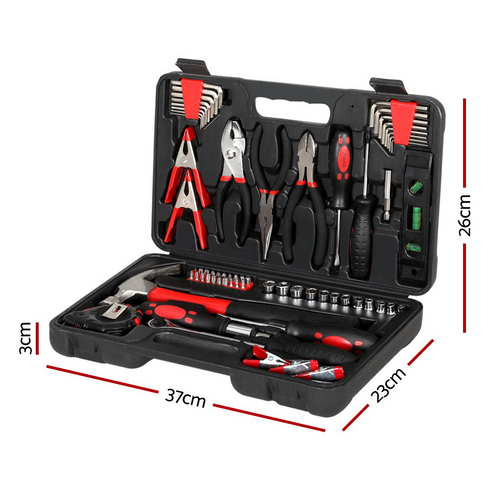 Giantz 70-Piece Household Tool Kit Set Black