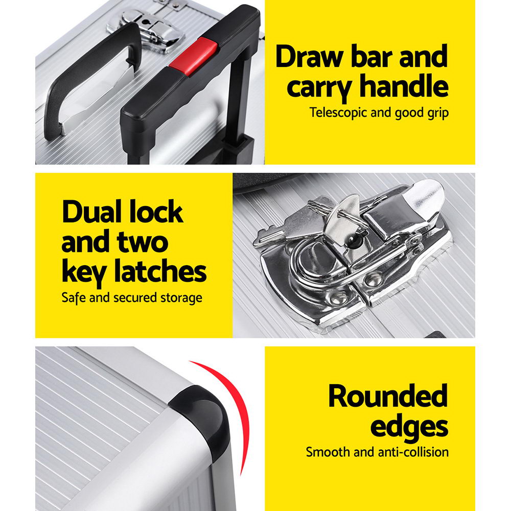 Giantz 786-Piece Mechanics Tool Kit Trolley Case Portable Silver