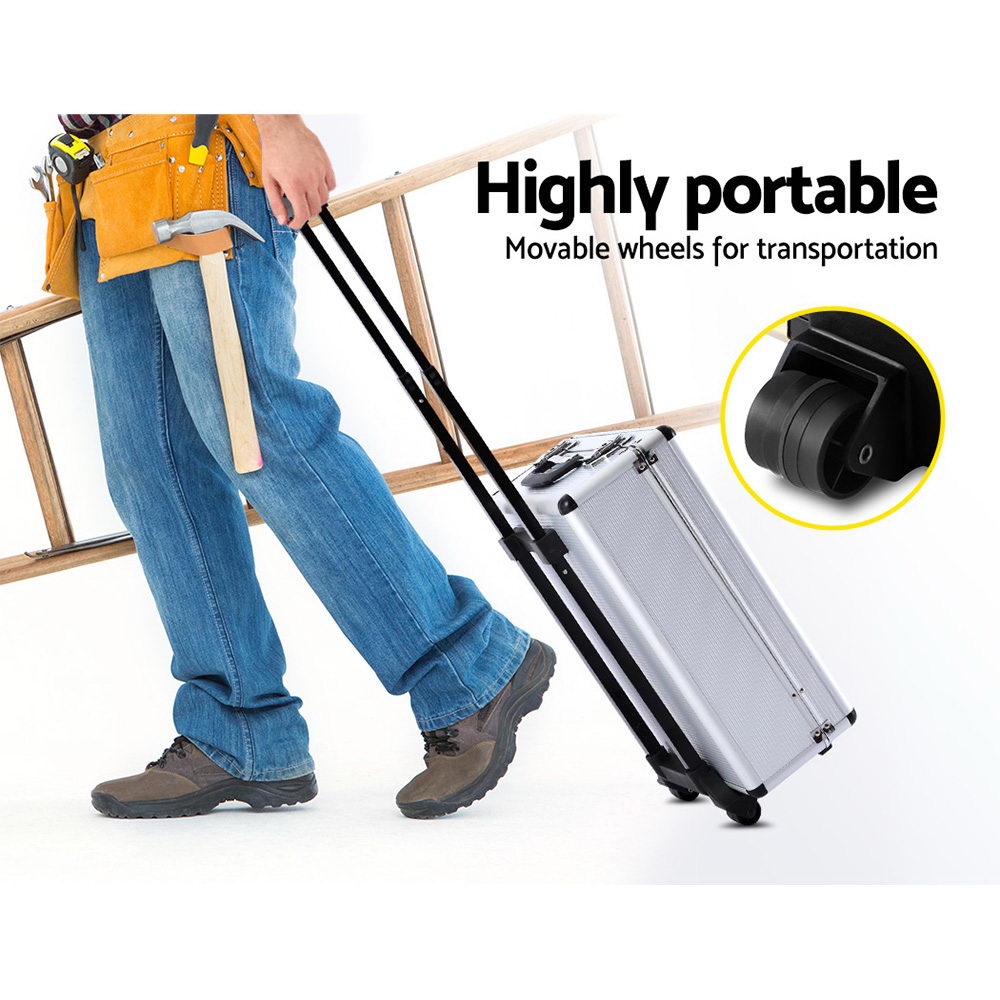 Giantz 786-Piece Mechanics Tool Kit Trolley Case Portable Silver