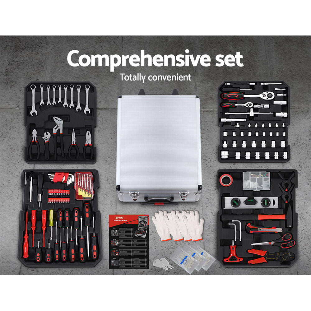 Giantz 786-Piece Mechanics Tool Kit Trolley Case Portable Silver