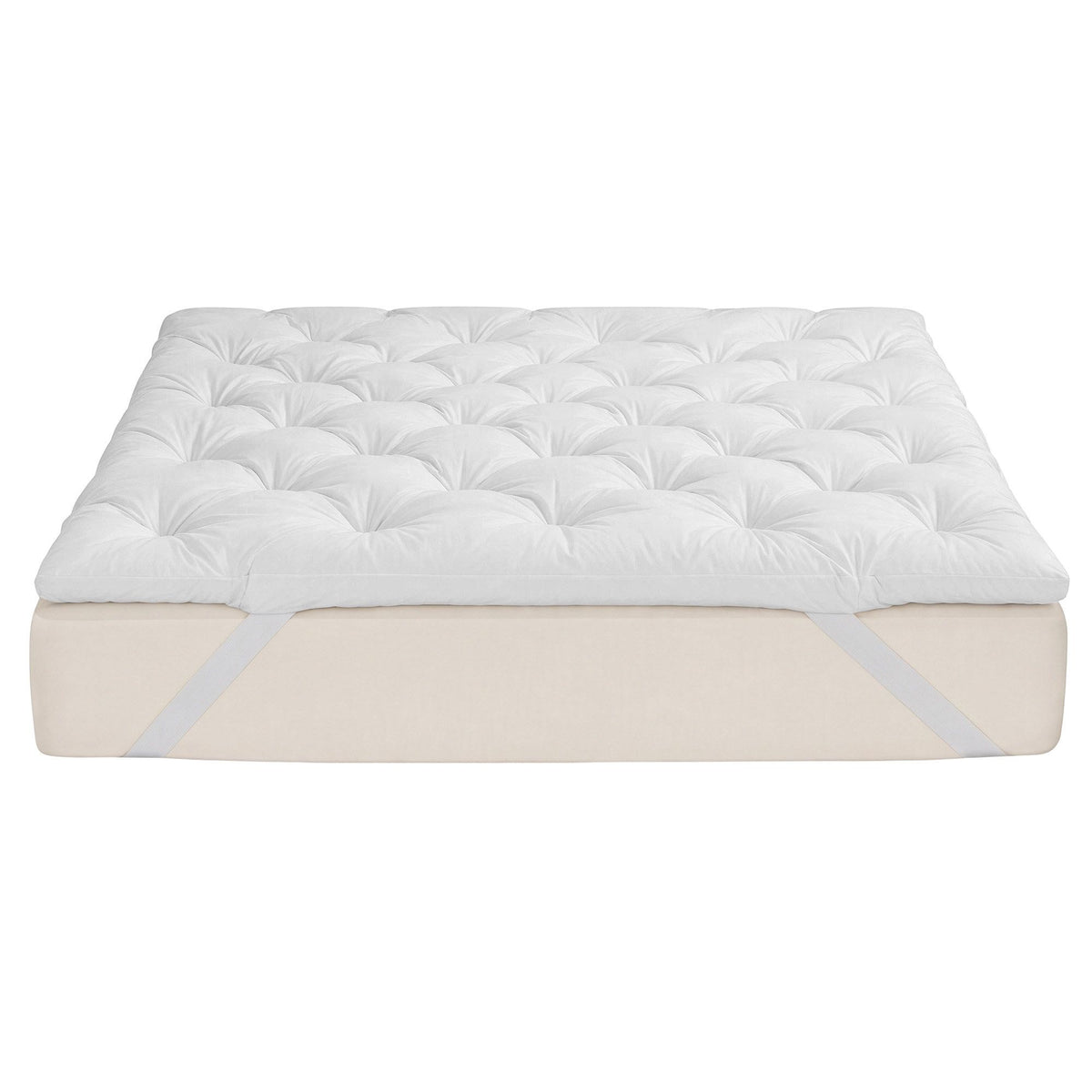 Giselle Double Pillow Top Mattress Topper 1300GSM White Duck Feather For Old Bed Upgrade 5cm Thick