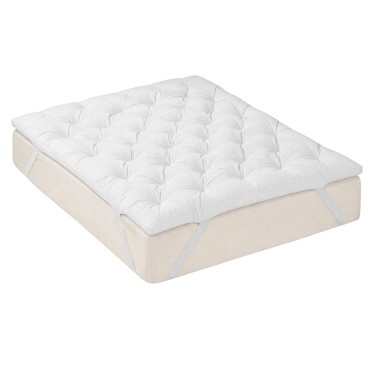 Giselle King Pillow Top Mattress Topper 1300GSM White Duck Feather For Old Bed Upgrade 5cm Thick