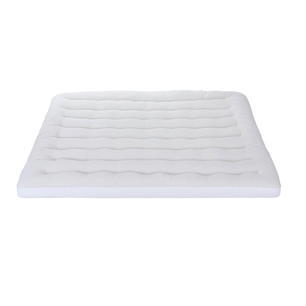 Giselle King Mattress Topper Double-Sided Pillowtop Blue & White