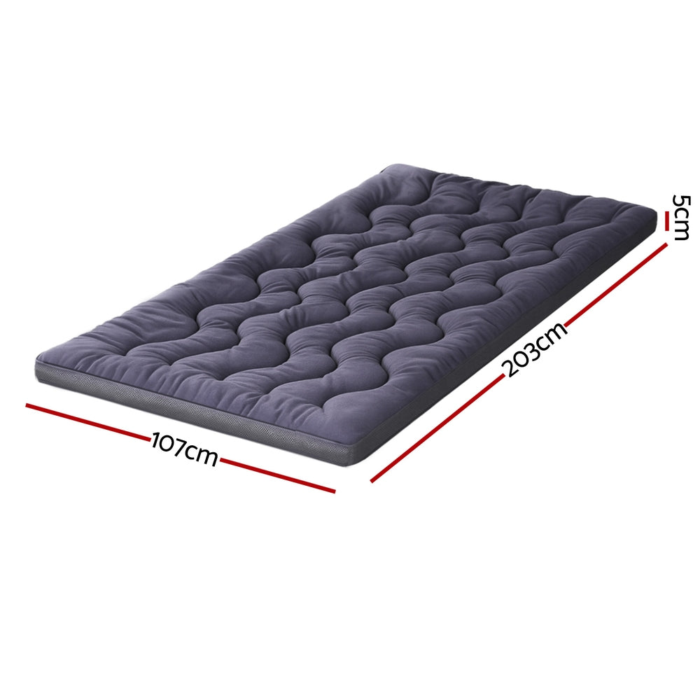Giselle King Single Mattress Topper Bamboo Charcoal Pillowtop