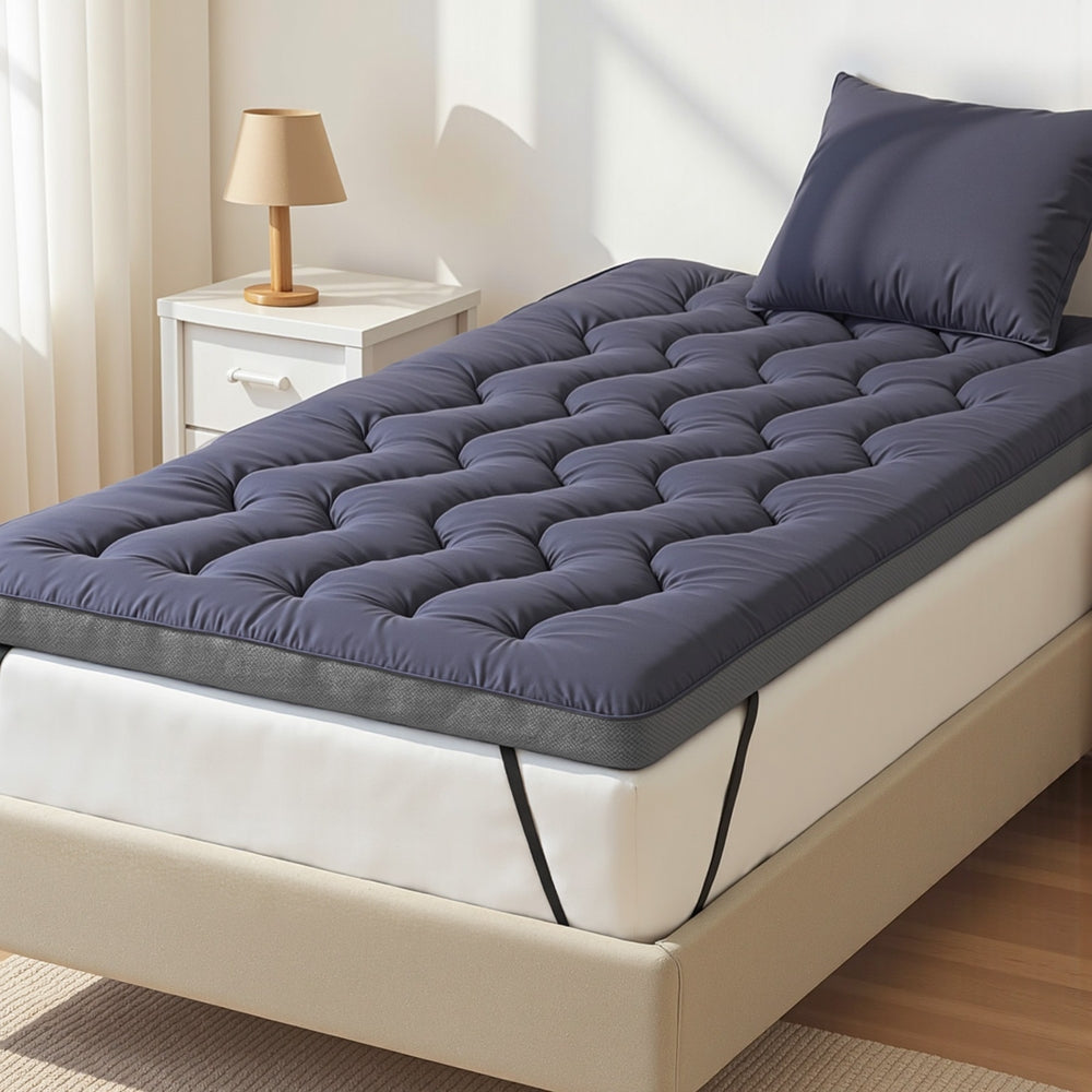 Giselle King Single Mattress Topper Bamboo Charcoal Pillowtop