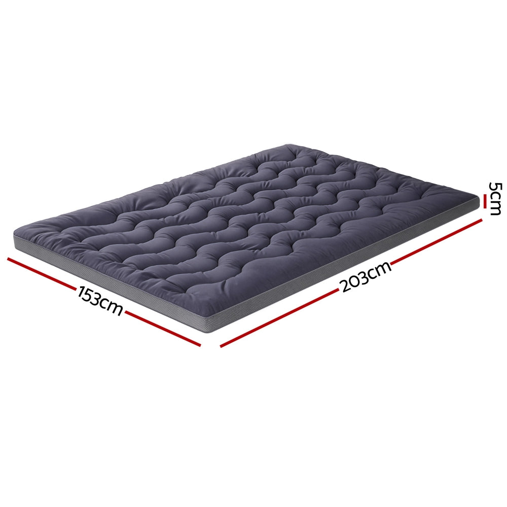 Giselle Queen Mattress Topper Pillowtop Bamboo Charcoal 5cm