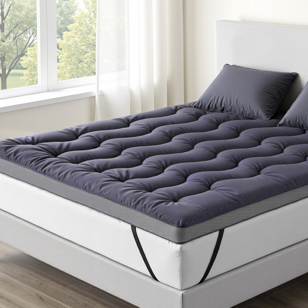 Giselle Queen Mattress Topper Pillowtop Bamboo Charcoal 5cm