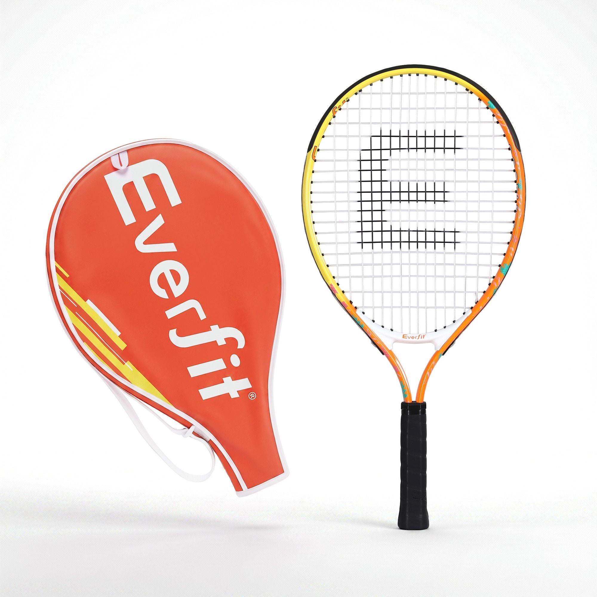 Everfit 23 Inch Tennis Racket Lightweight 200g for Adult and Junior Players Orange