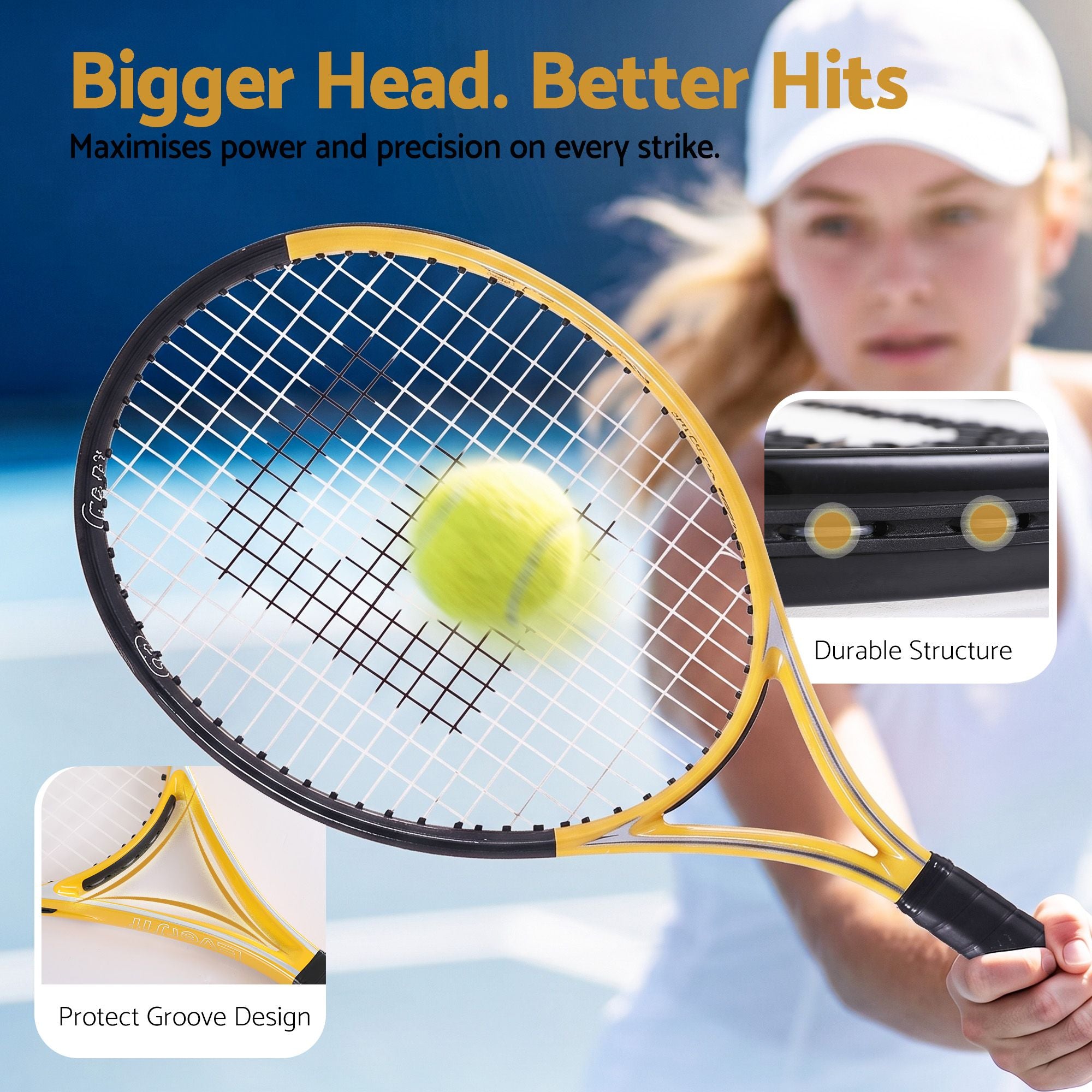 Everfit 27 Inch Tennis Racket Lightweight Racquet for Beginner Adult Players