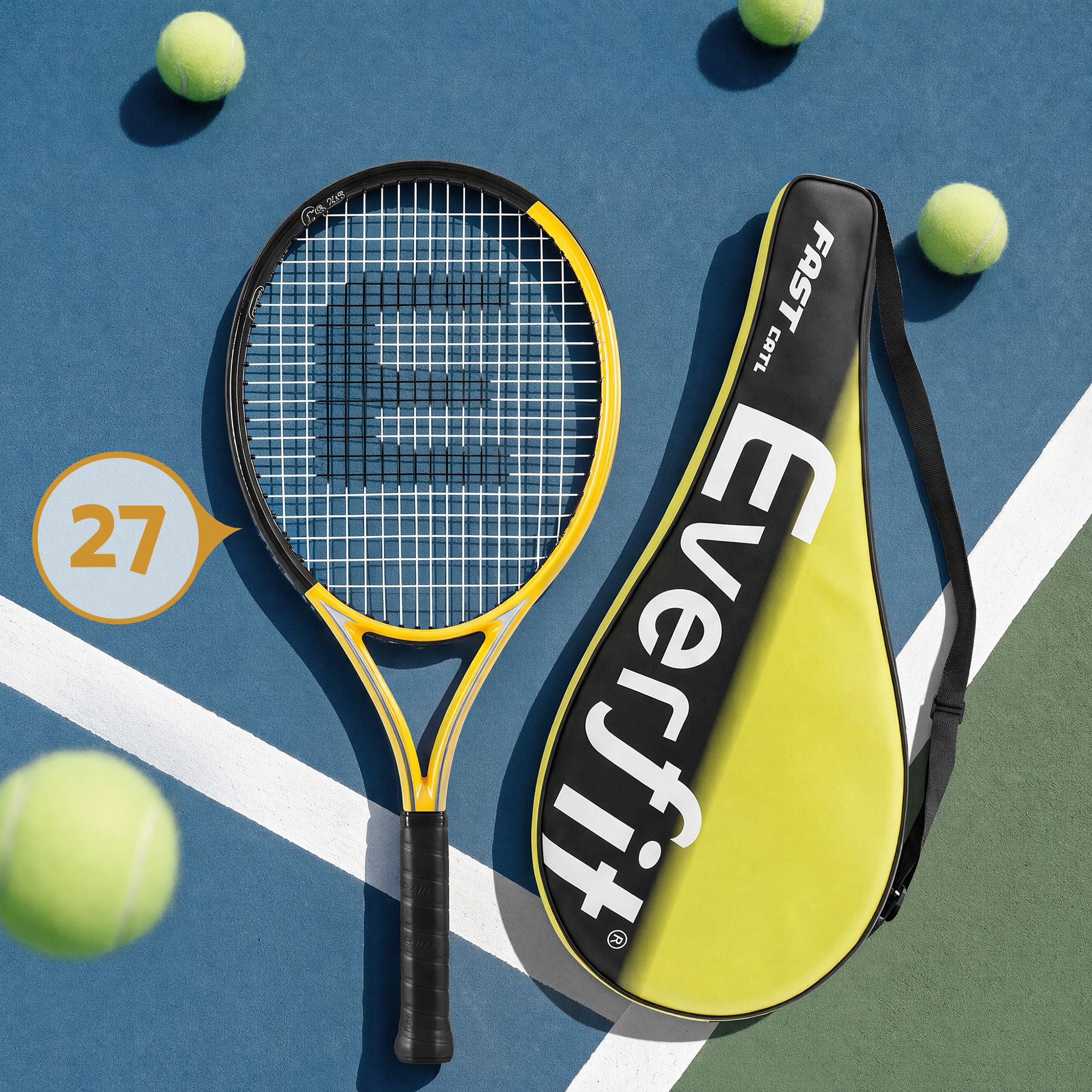 Everfit 27 Inch Tennis Racket Lightweight Racquet for Beginner Adult Players