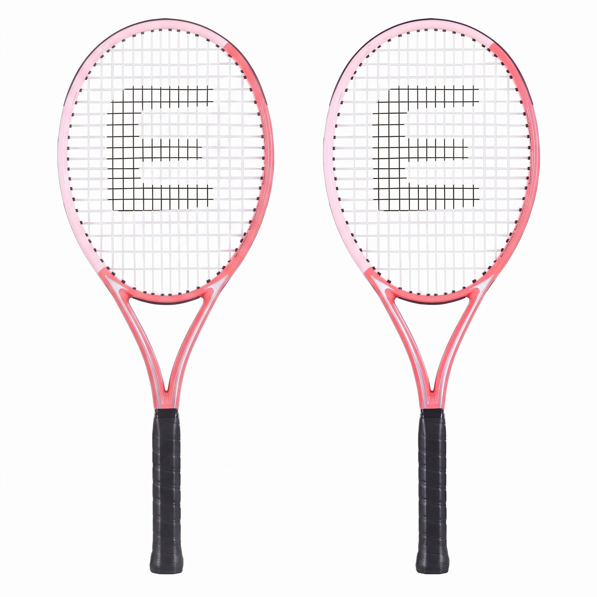 Everfit Tennis Racket Set 2 Pack 27 Inch Lightweight Cushioned Grip for Adults Pink