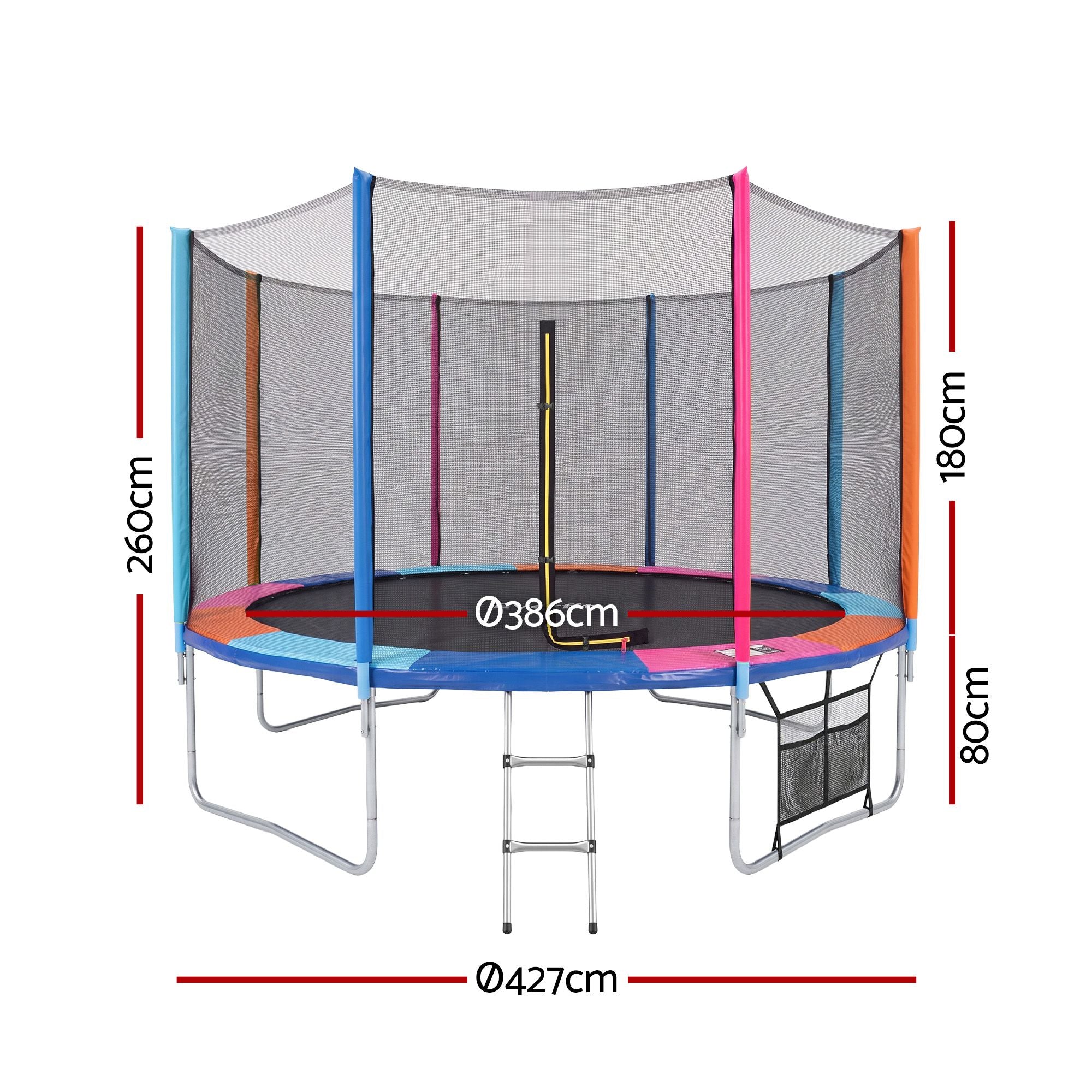 Everfit 14FT Kids Trampoline Rebounder with Enclosure Net Storage Bag