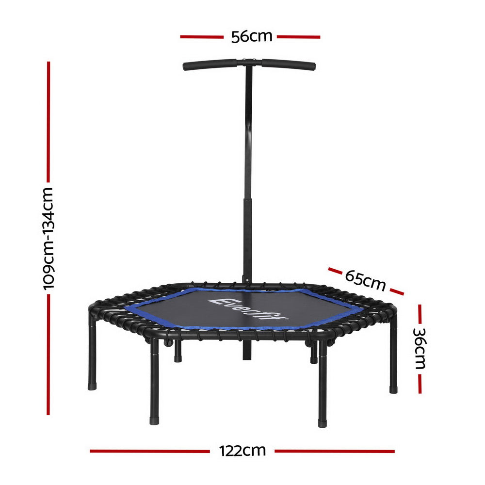 Everfit 48" Fitness Trampoline Rebounder Blue/Black