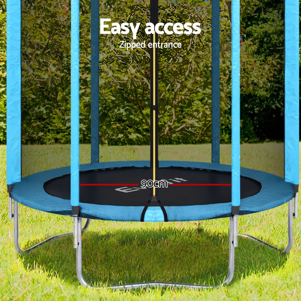 Everfit 6FT Kids Trampoline Safety Net Blue