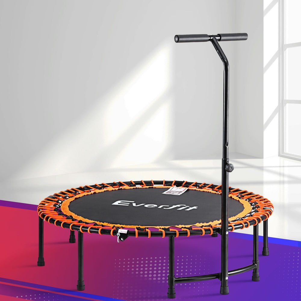 Everfit 48inch Fitness Foldable Trampoline Jumping Rebounder Home Gym Handrail