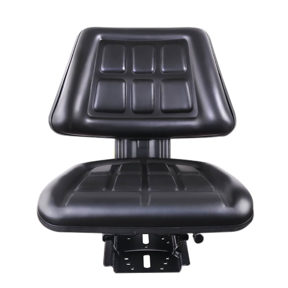 Giantz Universal Tractor Seat PU Leather Black