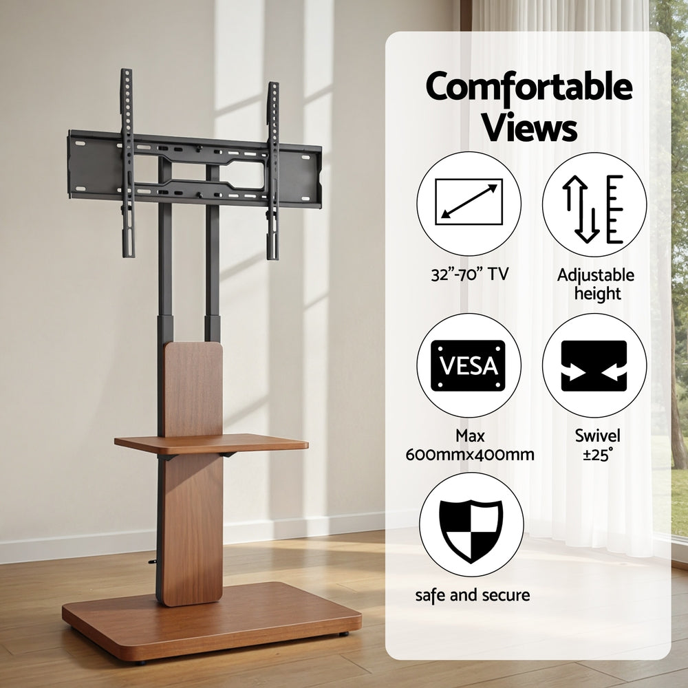 Artiss 32-70" TV Stand Swivel Height Adjustable Black