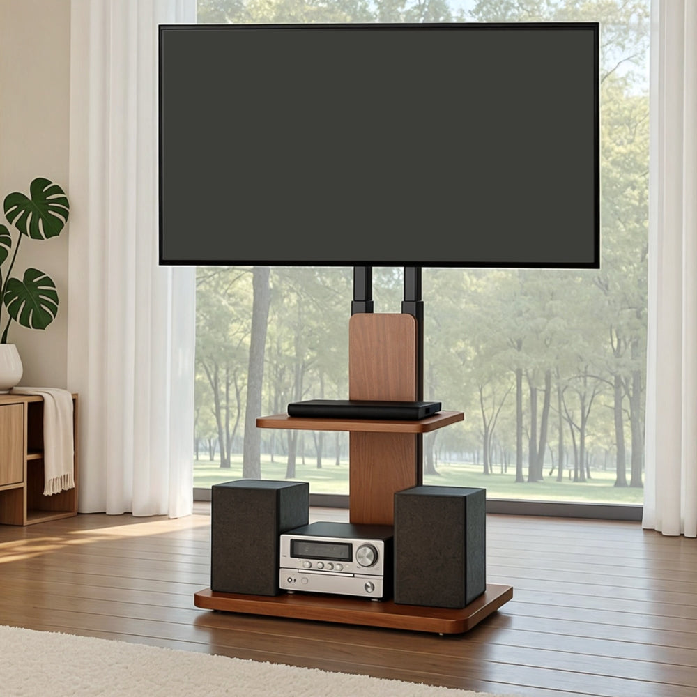 Artiss 32-70" TV Stand Swivel Height Adjustable Black