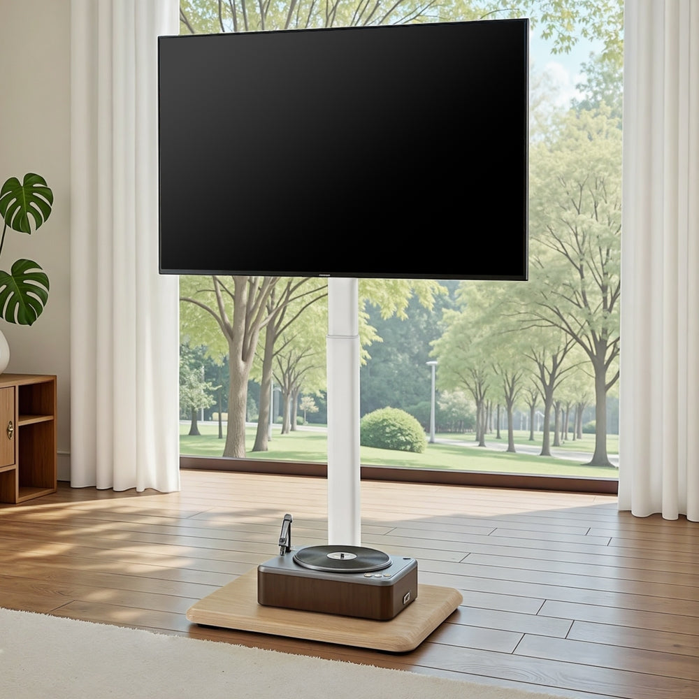 Artiss 24-55" TV Stand Swivel Height Adjustable White