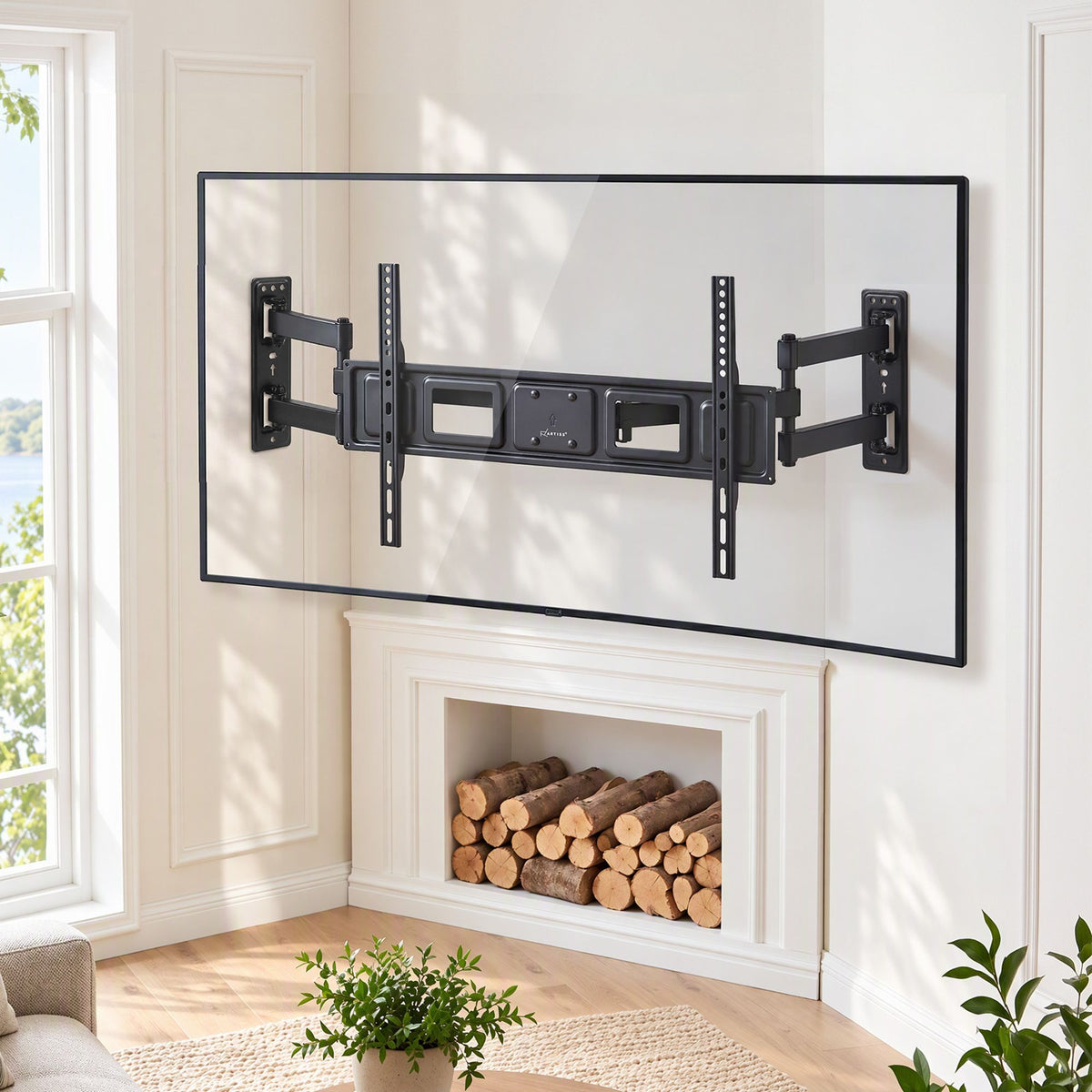 Artiss Corner TV Wall Mount Long Arm Full Motion 32-70 Inch Swivel VESA 600x400