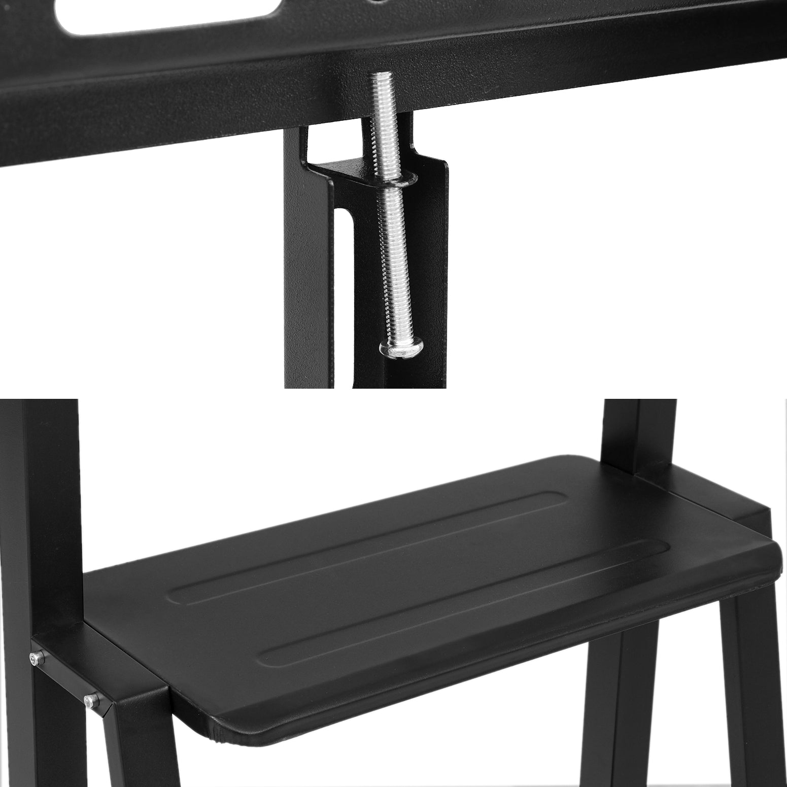 Artiss Mobile TV Stand 32"-75" Adjustable Black