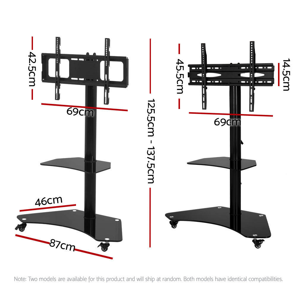 Artiss 32"-70" Mobile TV Stand Mount Bracket Trolley Cart Black