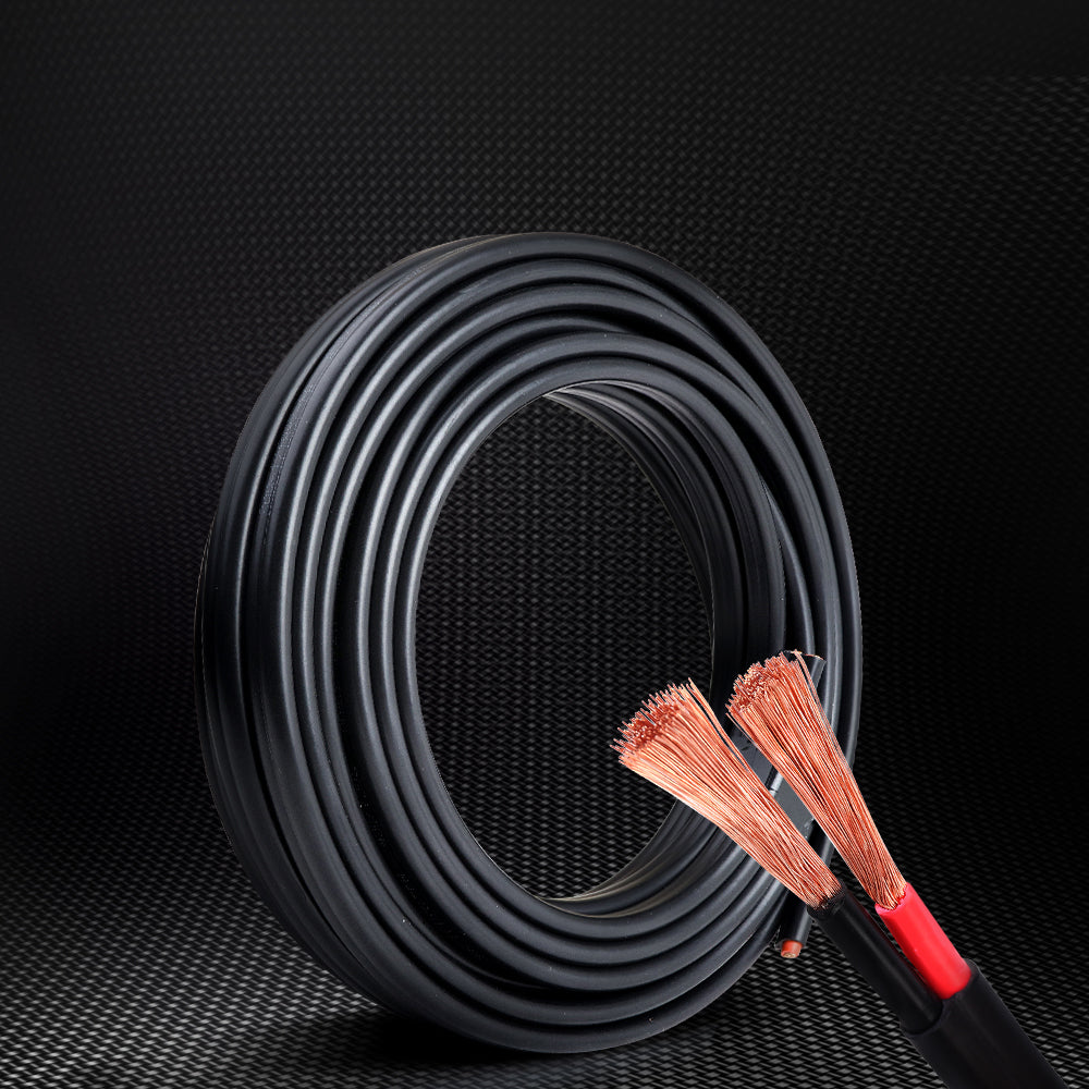 Giantz 10m 6mm Twin Core Electrical Cable Extension Black