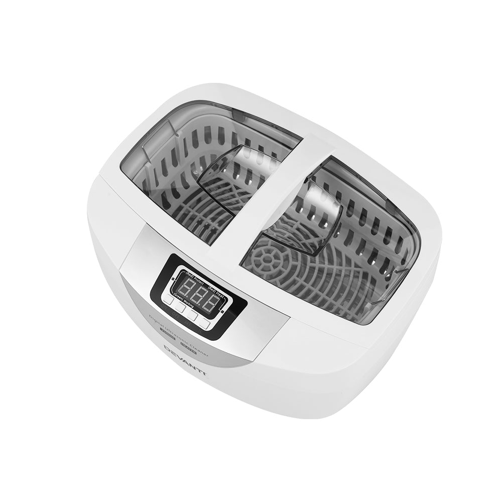 Devanti 2500ml Ultrasonic Cleaner Heater for Jewellery & Glasses 70W