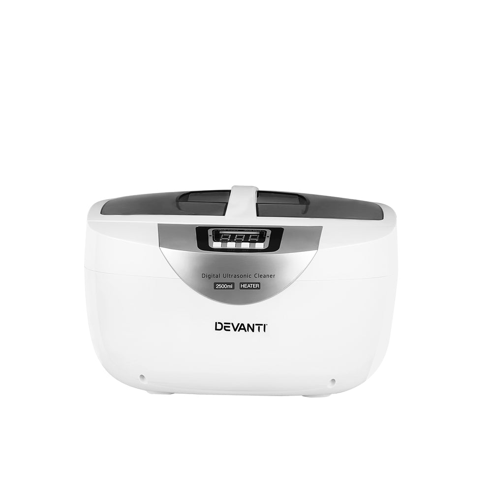 Devanti 2500ml Ultrasonic Cleaner Heater for Jewellery & Glasses 70W