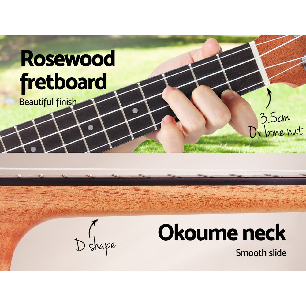 Alpha 26" Tenor Ukulele EQ Natural Mahogany Beginner Gift