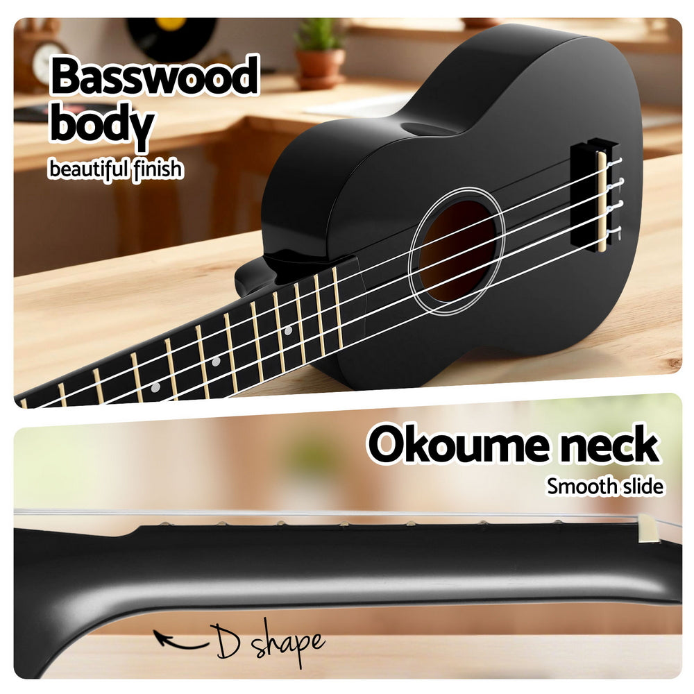 Alpha 21-Inch Ukulele Basswood Beginner Natural