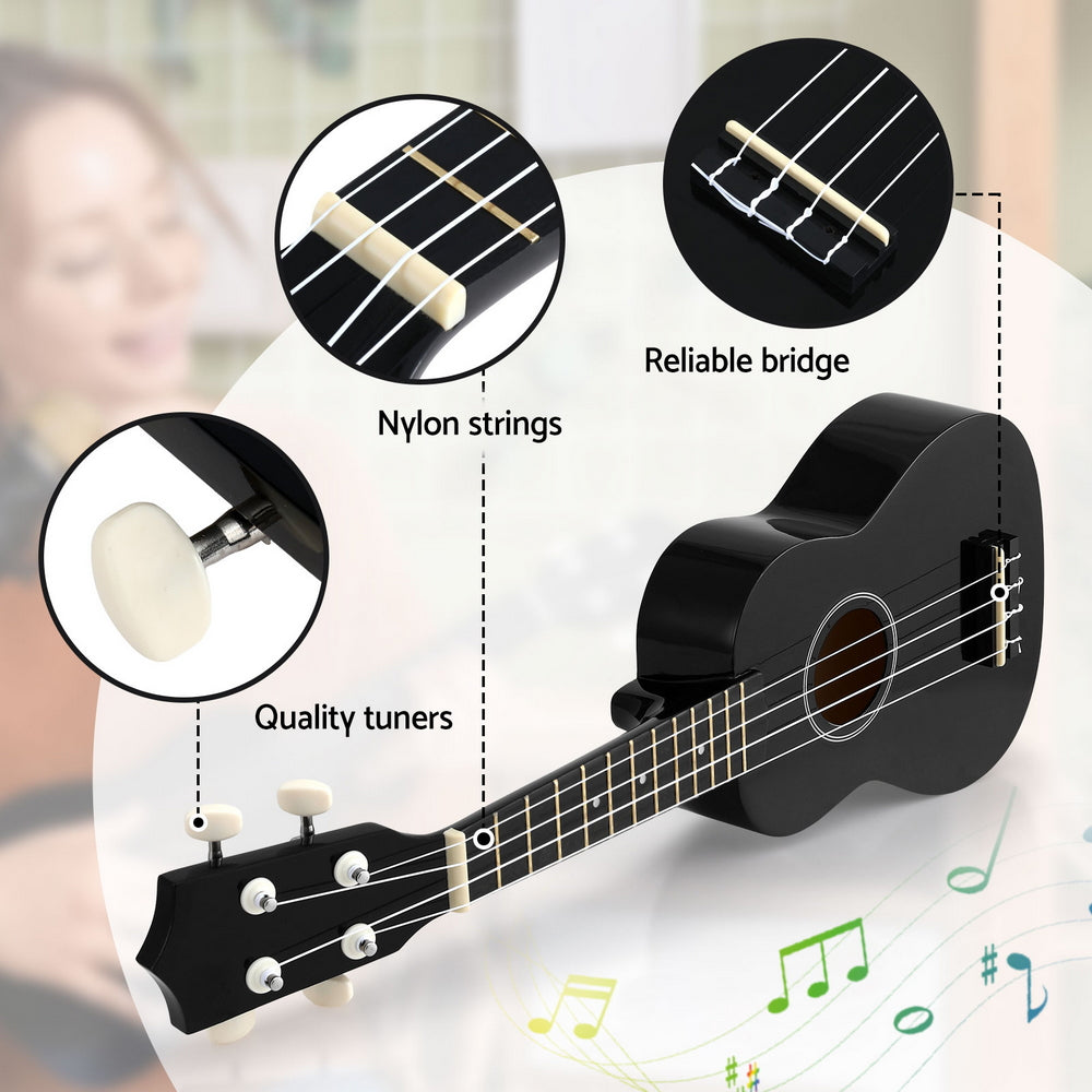 Alpha 21-Inch Ukulele Basswood Beginner Natural