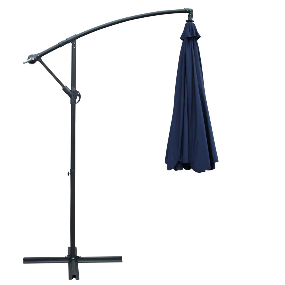 Instahut 3m Cantilever Outdoor Umbrella Navy