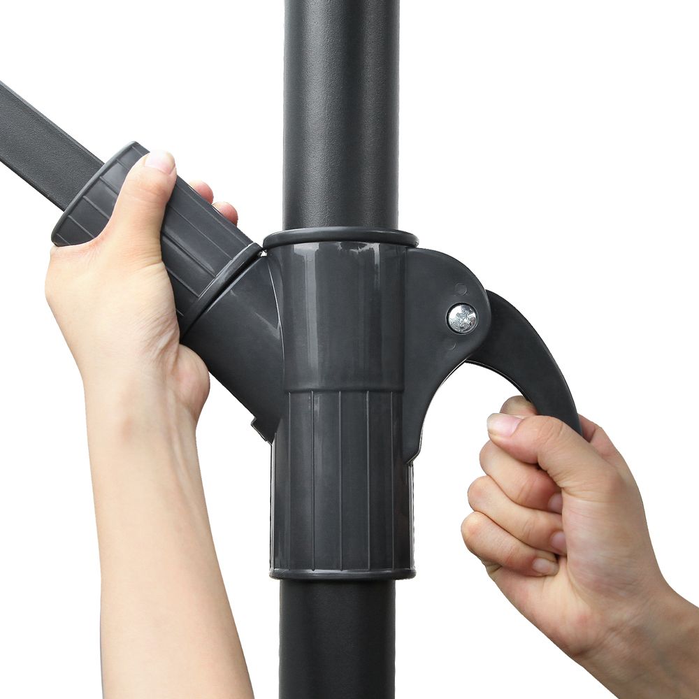 Instahut 3m Side Post Cantilever Outdoor Umbrella Navy