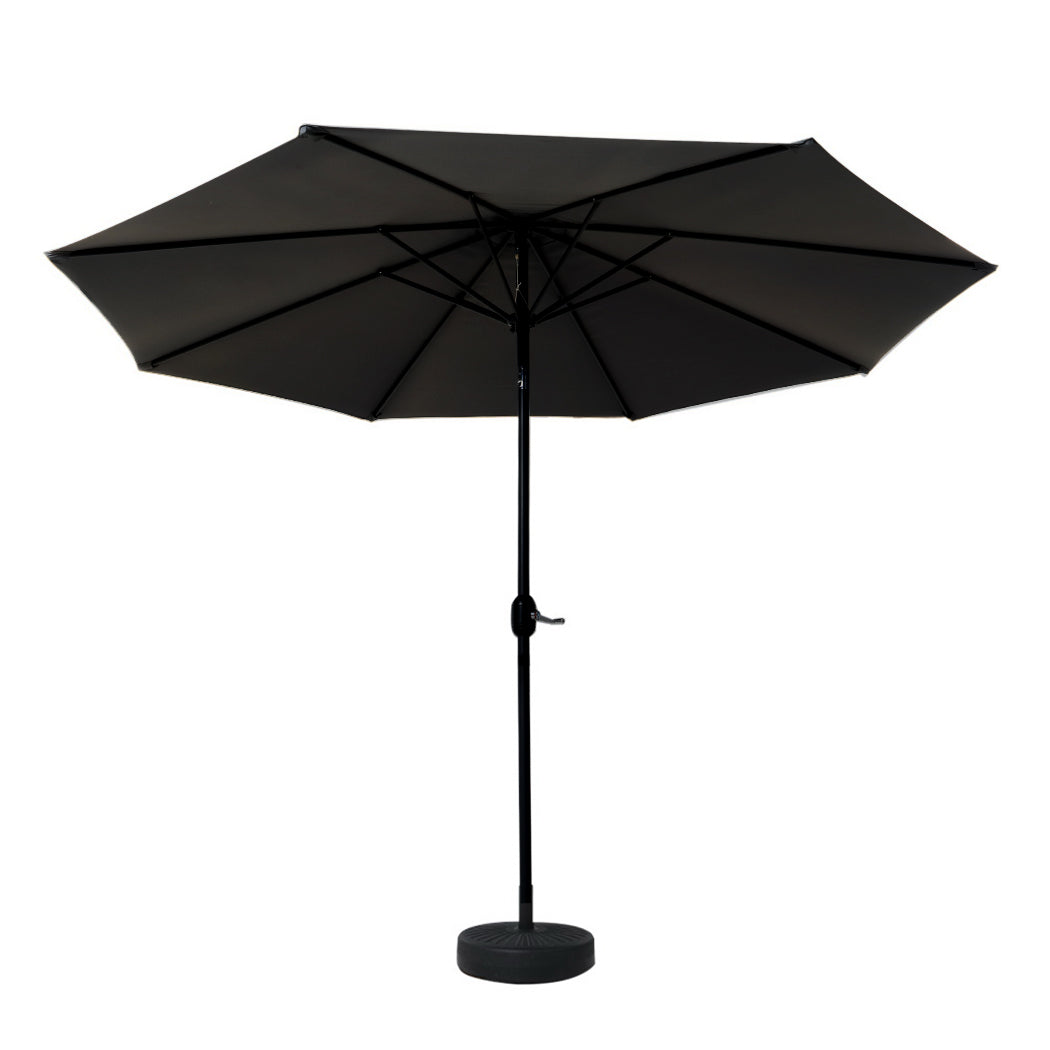 Instahut 3m Outdoor Umbrella Black Tilt UV Patio Beach