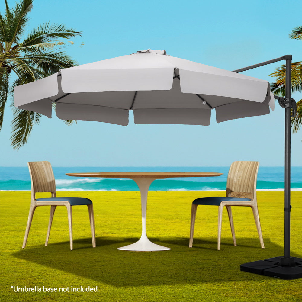 UV50+ 3m Grey Octagonal Cantilever Outdoor Umbrella