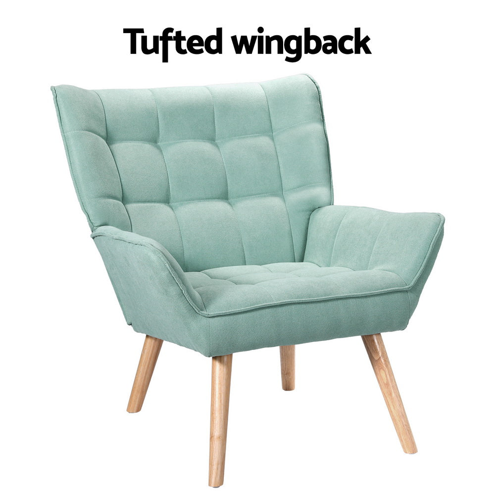 Cindy Blue Armchair Lounge Scandinavian Style