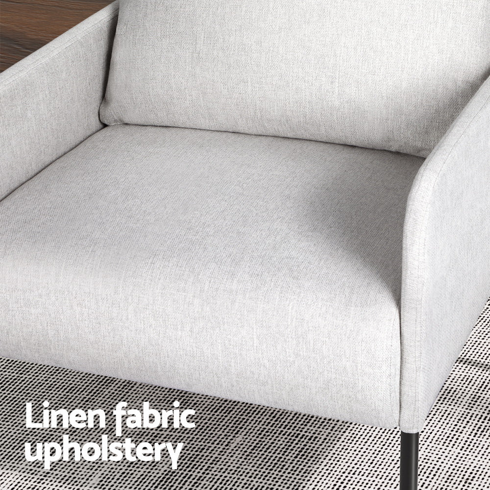 Kane Armchair Accent Chair Fabric Grey
