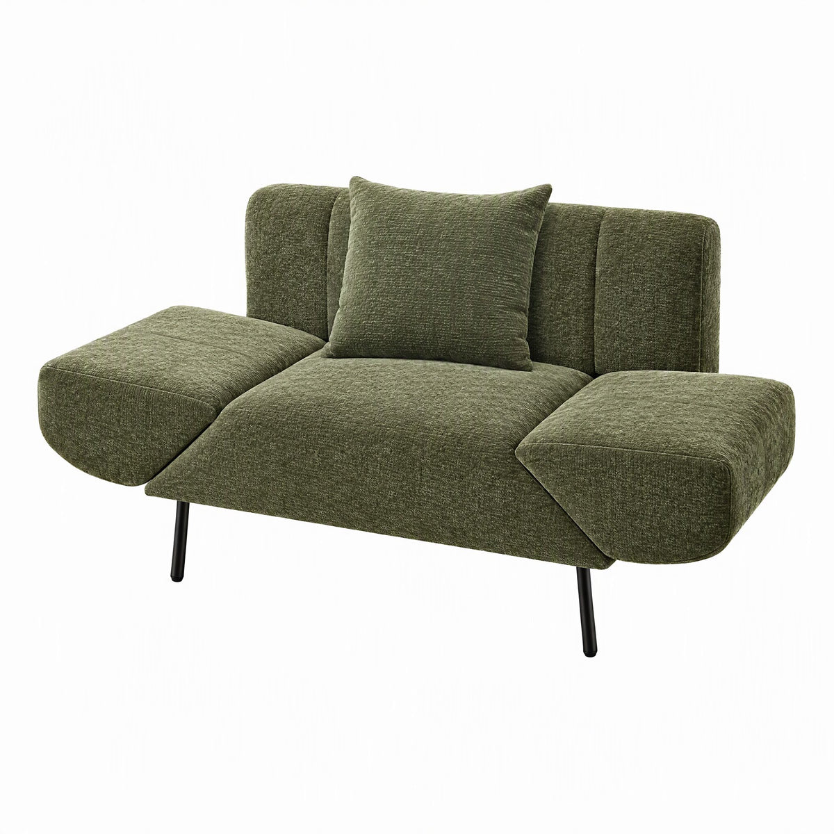 Artiss Convertible 3-in-1 Armchair, Lounger and Daybed Green