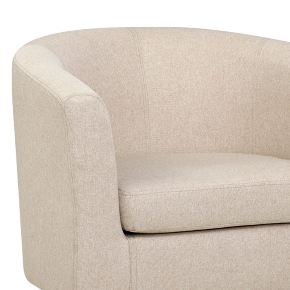 Abby Tub Armchair Linen Upholstered Beige