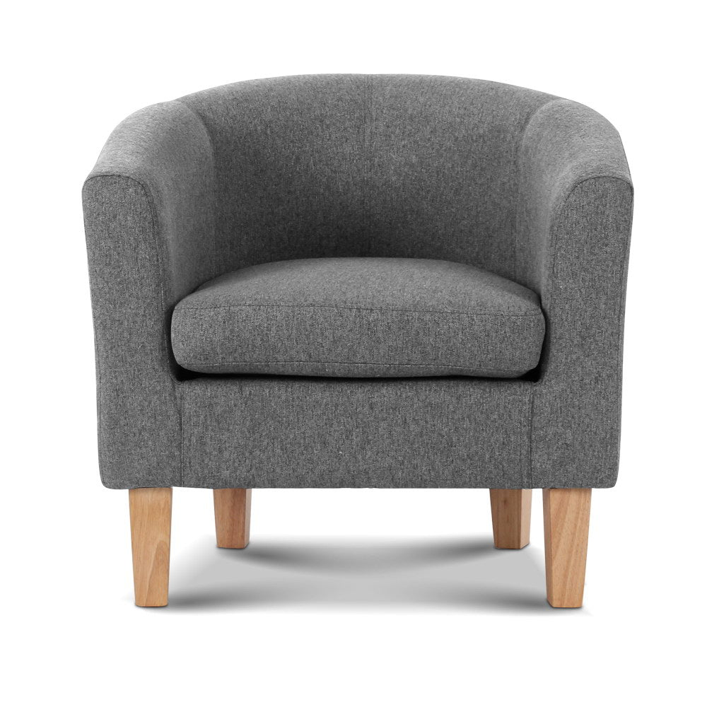 Abby Fabric Armchair Grey