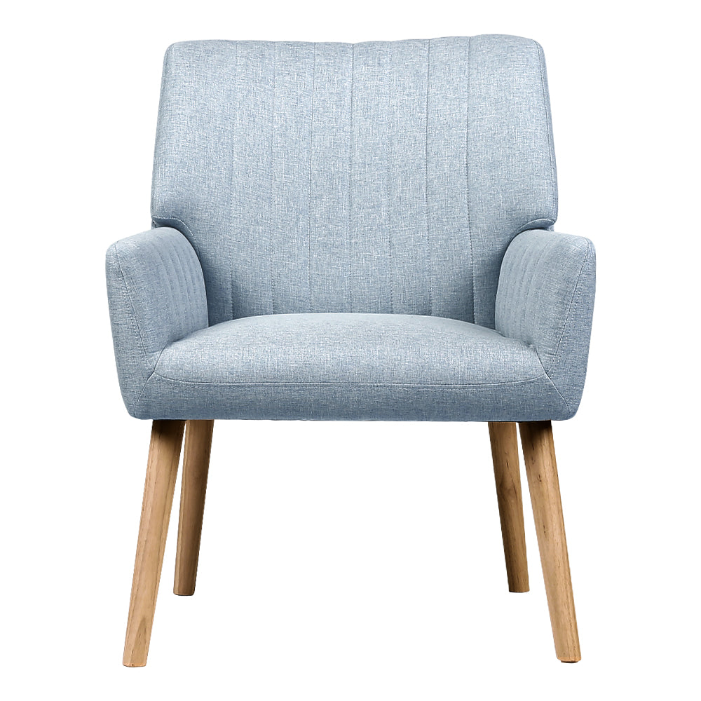 Sebastini Armchair Fabric Blue Grey