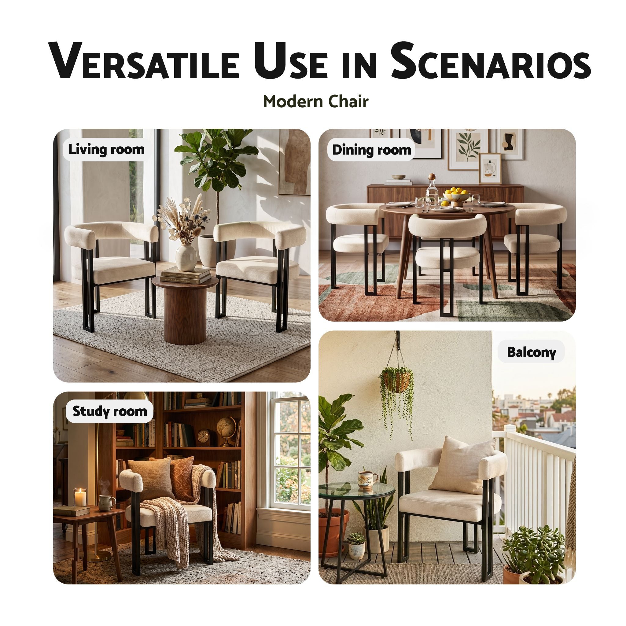 Artiss Dining Chairs Set of 4 Velvet Upholstered Barrel Chairs with Curved Armrests & Back Beige